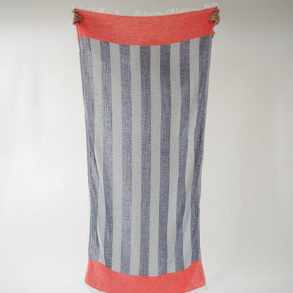 POKOLOKO Boardwalk Towel #color_vermillion-denim-boardwalk