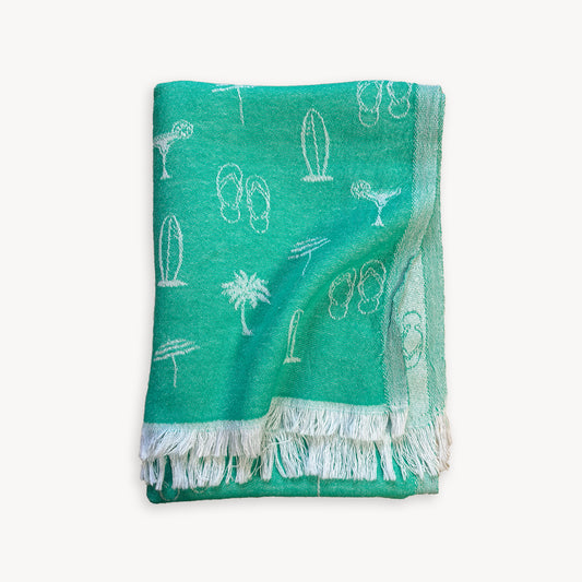 POKOLOKO Beach Break Towel #color_beach-aquamarine