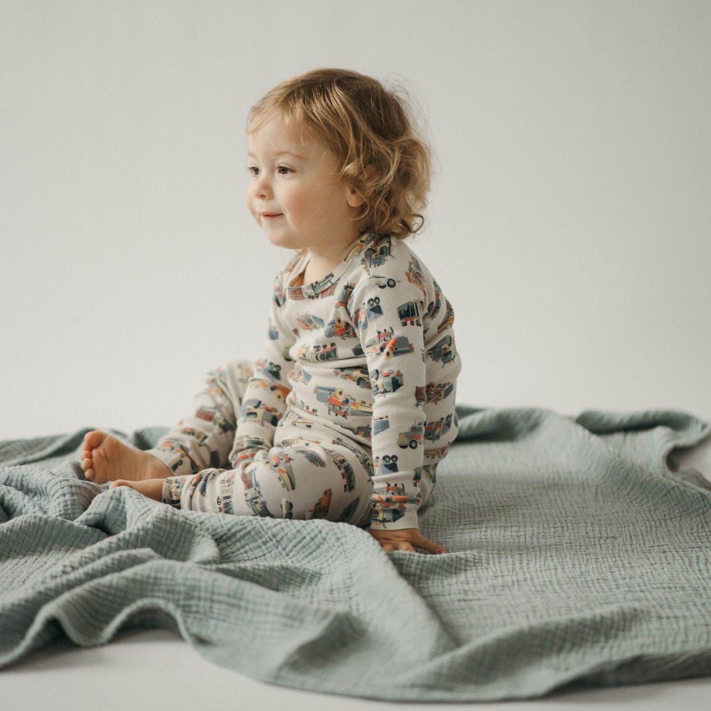 POKOLOKO Crinkle Cotton Baby Blanket #color_beau-blue
