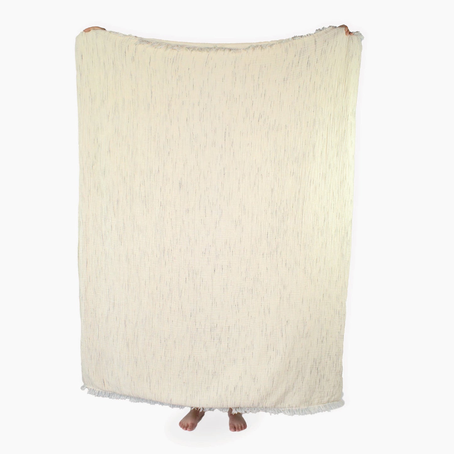 Couverture doublée en polaire froissée esquissée