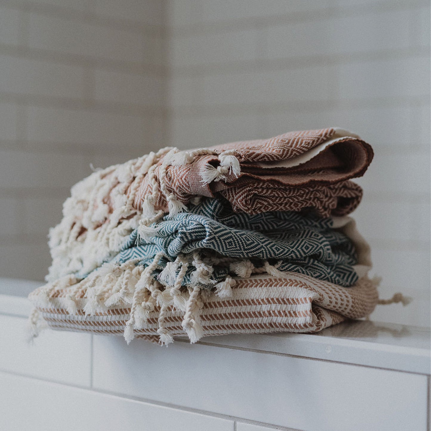 POKOLOKO Diamond Hand Towel #color_almond