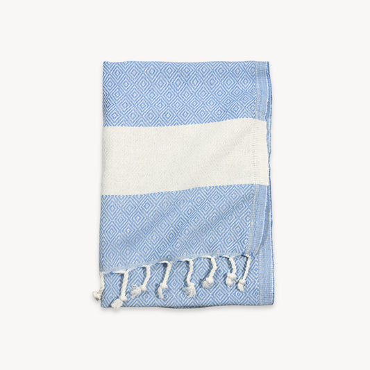 POKOLOKO Diamond Hand Towel #color_blue-jean-diamond