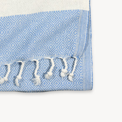 POKOLOKO Diamond Hand Towel #color_blue-jean-diamond