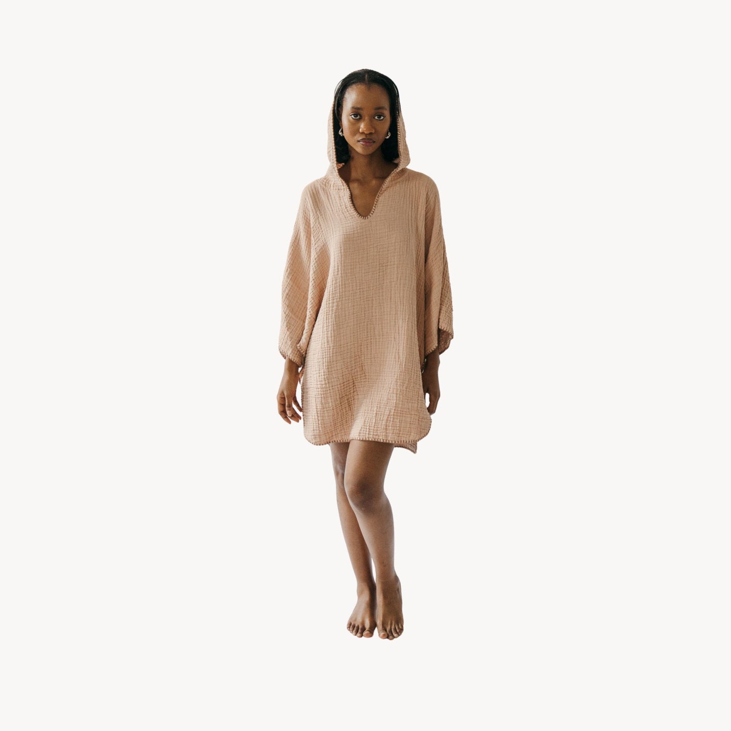 Crinkle Adult Poncho #color_crinkle-tuscan