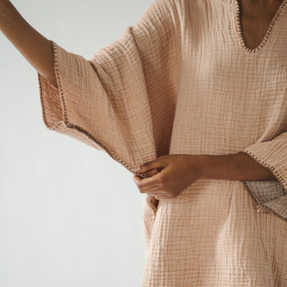 Crinkle Adult Poncho #color_crinkle-tuscan