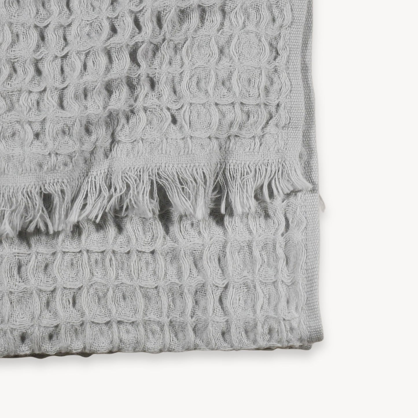 POKOLOKO French Waffle Hand Towel #color_silk-grey