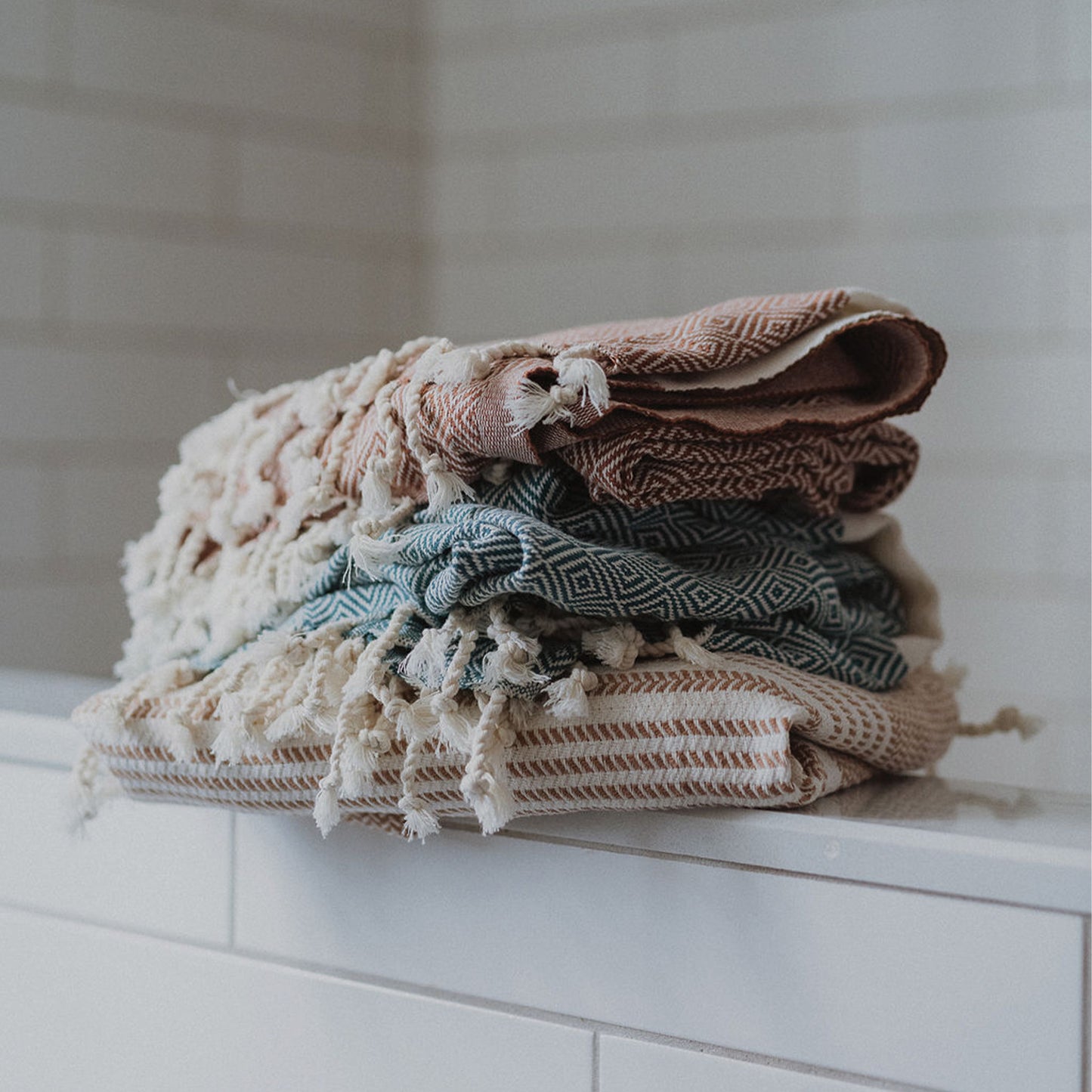 POKOLOKO Diamond Hand Towel #color_sandstone-hasir