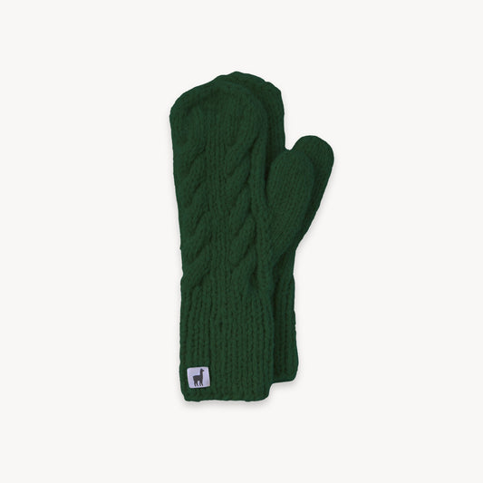 POKOLOKO Hand-Knit Alpaca Mittens #color_woodland-hand-knit