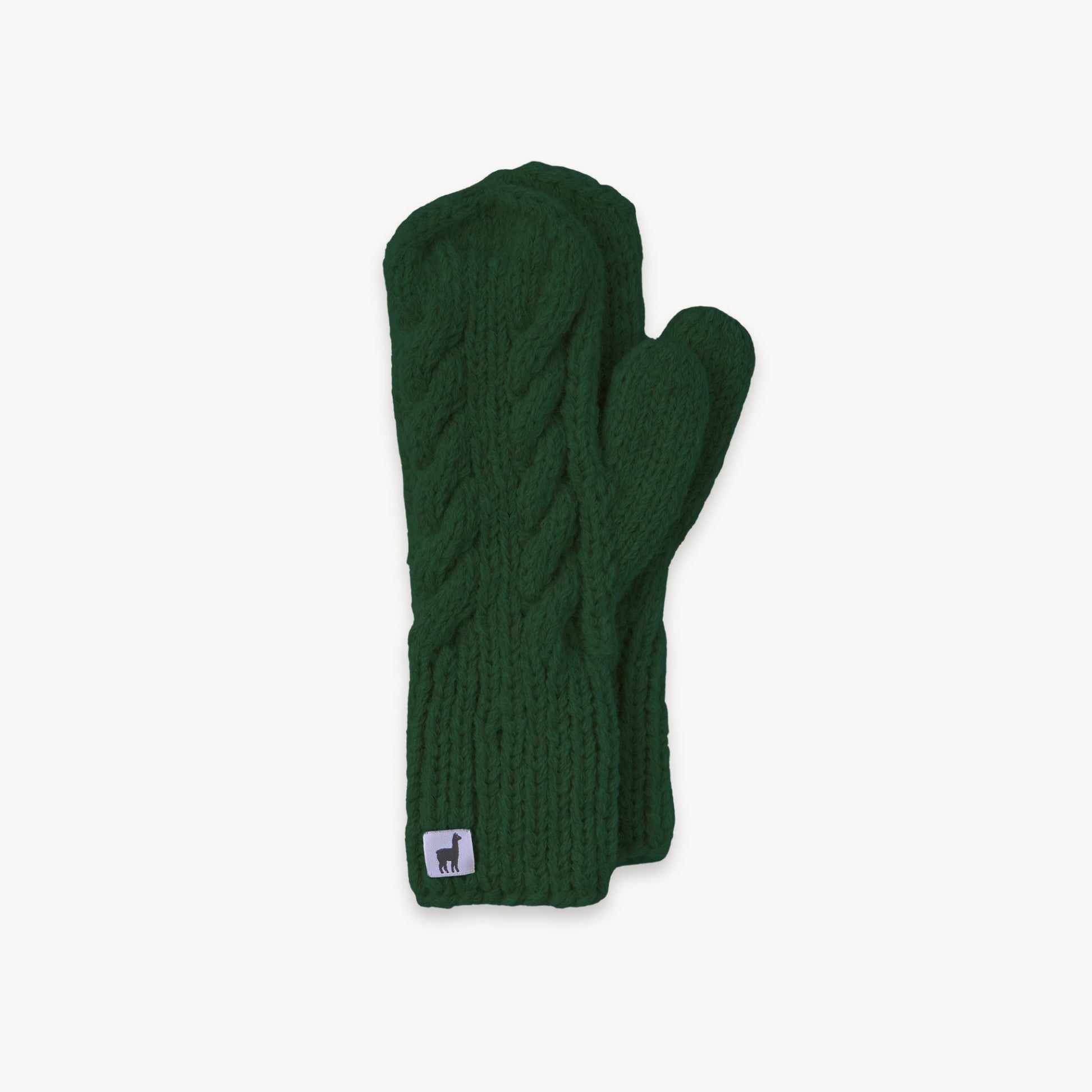 POKOLOKO Hand-Knit Alpaca Mittens #color_woodland-hand-knit