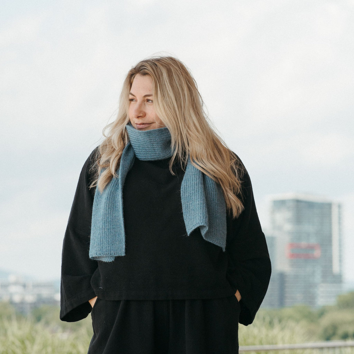 POKOLOKO Fisherman Scarf #color_water-fisherman