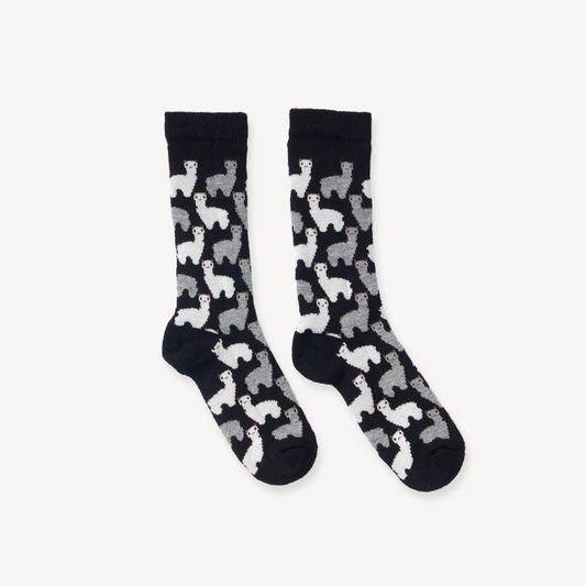 POKOLOKO Herd Alpaca Socks #color_black-herd