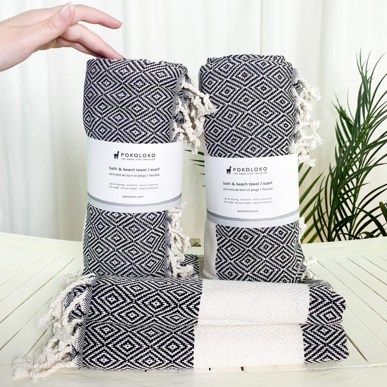 POKOLOKO Diamond Towel Bundle #color_carbon-diamond