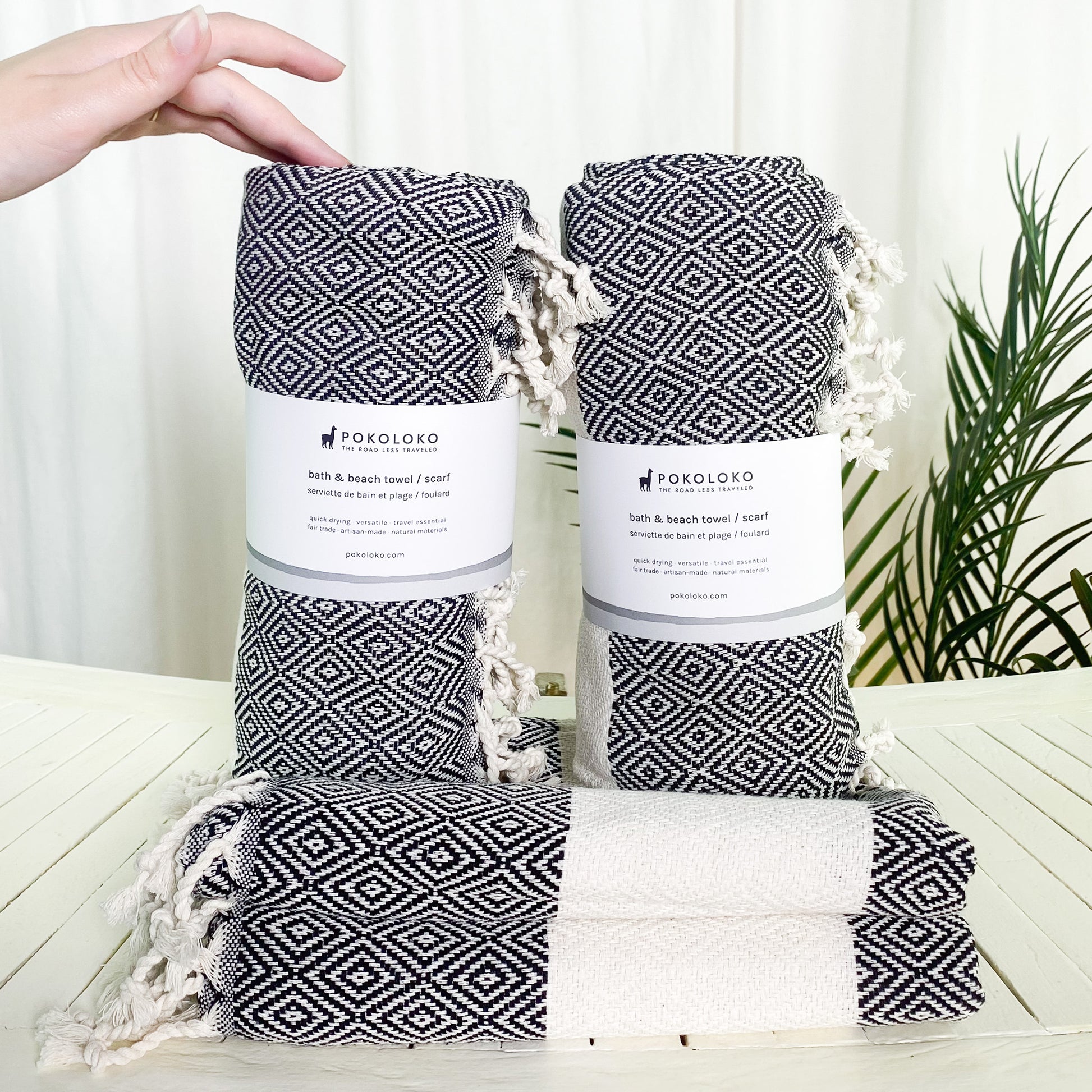 POKOLOKO Diamond Towel Bundle #color_carbon-diamond