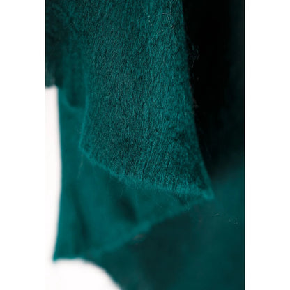 Solid Fringed Alpaca Throw