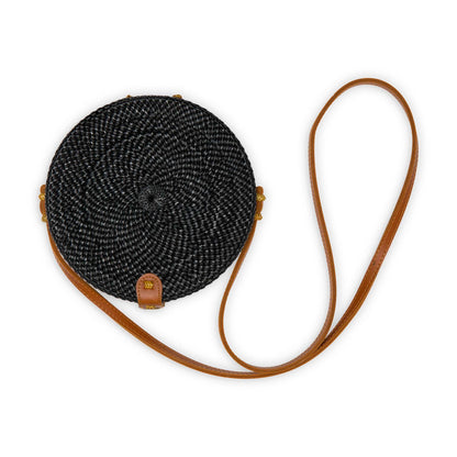 POKOLOKO Circle Bali Bag #color_black-rattan