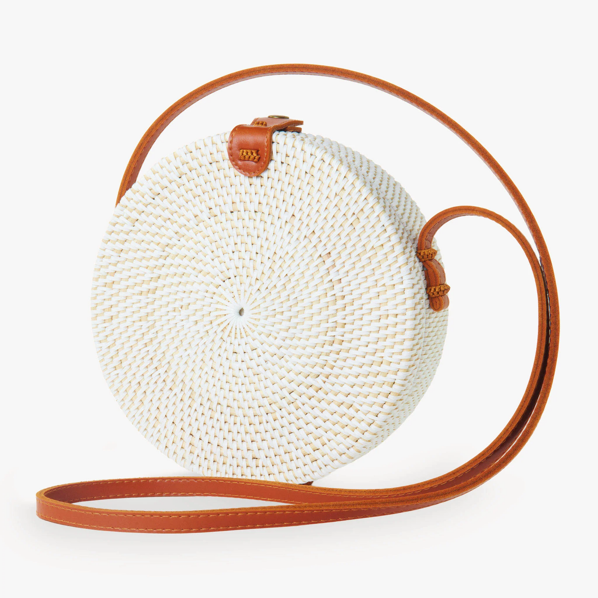 POKOLOKO Circle Bali Bag #color_white-rattan