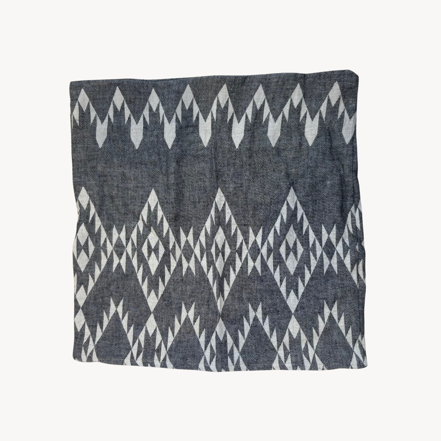 Square Pillow Case - Blue/Grey Atlas