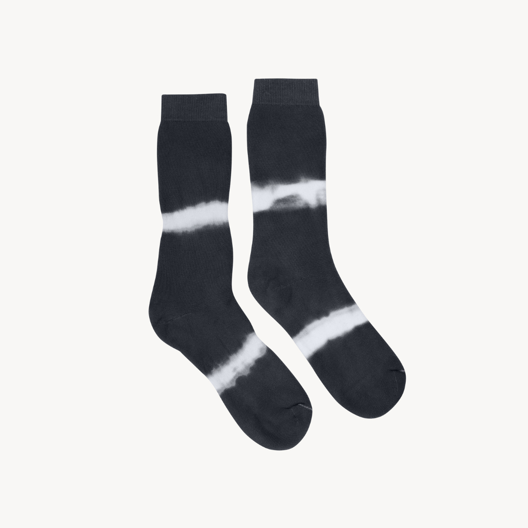 POKOLOKO Pima Terry Tie Dye Socks #color_grey-tie-dye
