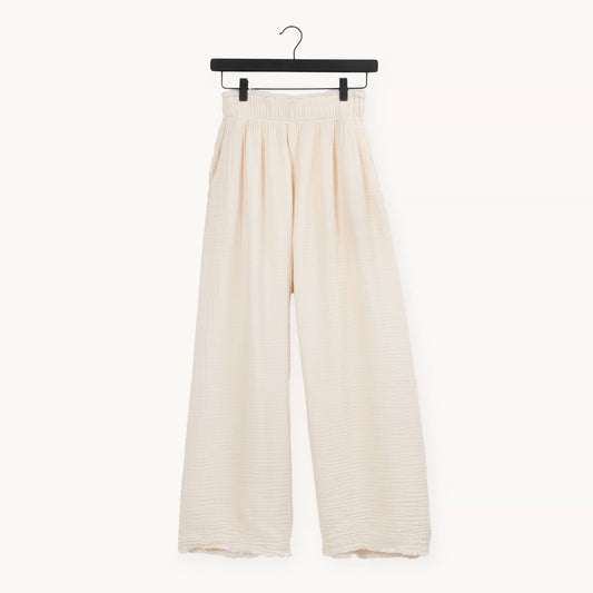 POKOLOKO Crinkle Palazzo Pants #color_crinkle-cream