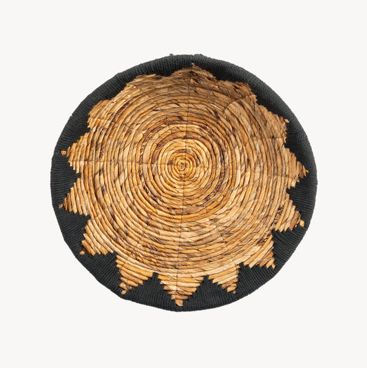 POKOLOKO Rounded Wall Basket #color_black-natural