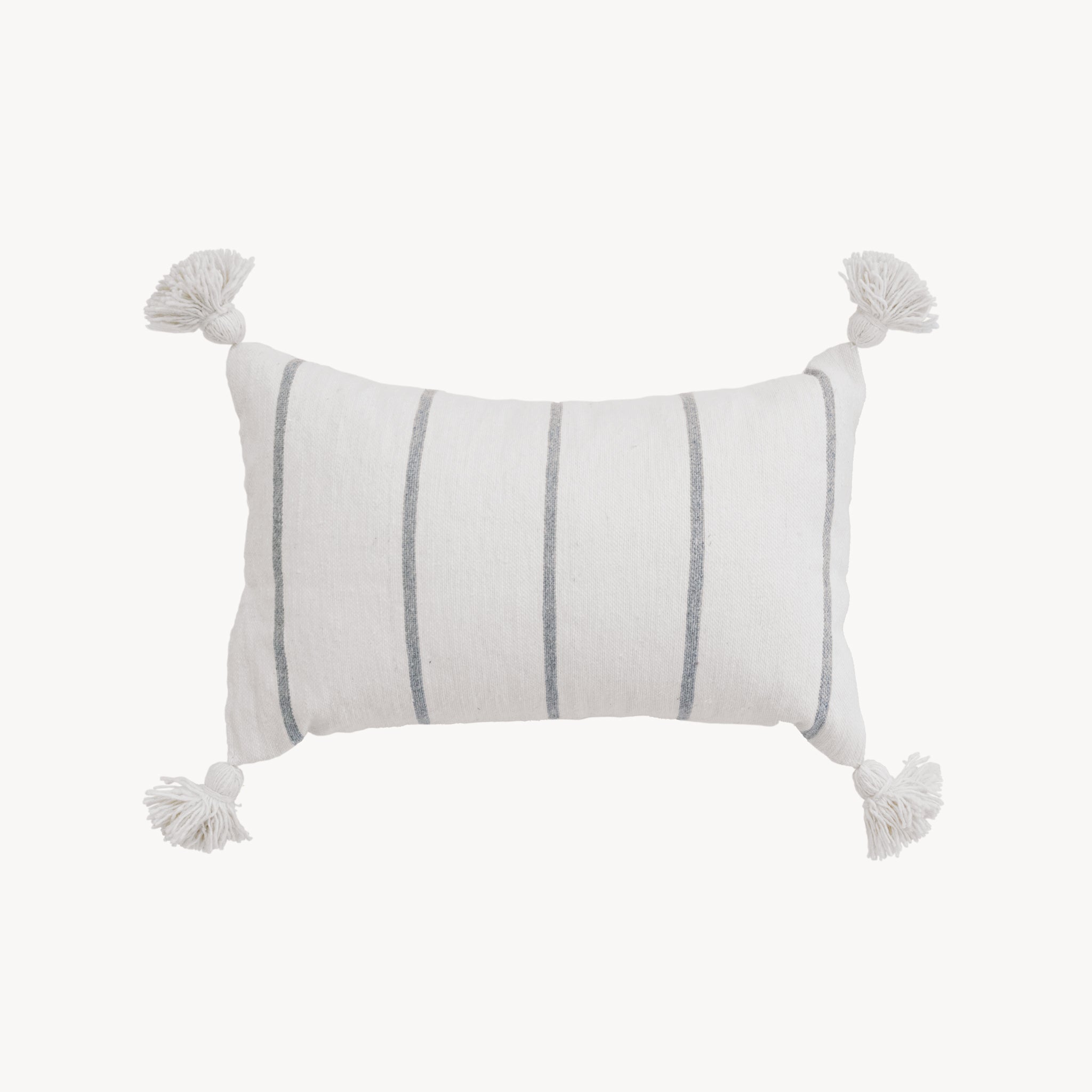 Classic Light Grey Moroccan Pillow - 14x22