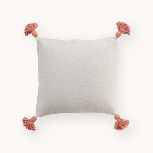 POKOLOKO Moroccan Pom Pom Pillow - 20x20 #color_coral-pom