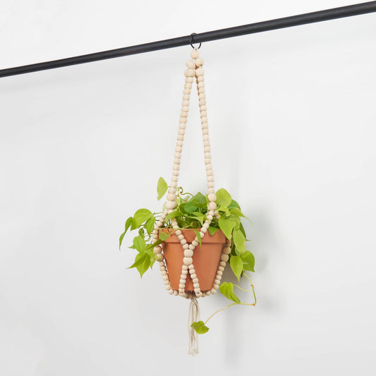 POKOLOKO Wooden Beaded Hanging Pot Holder