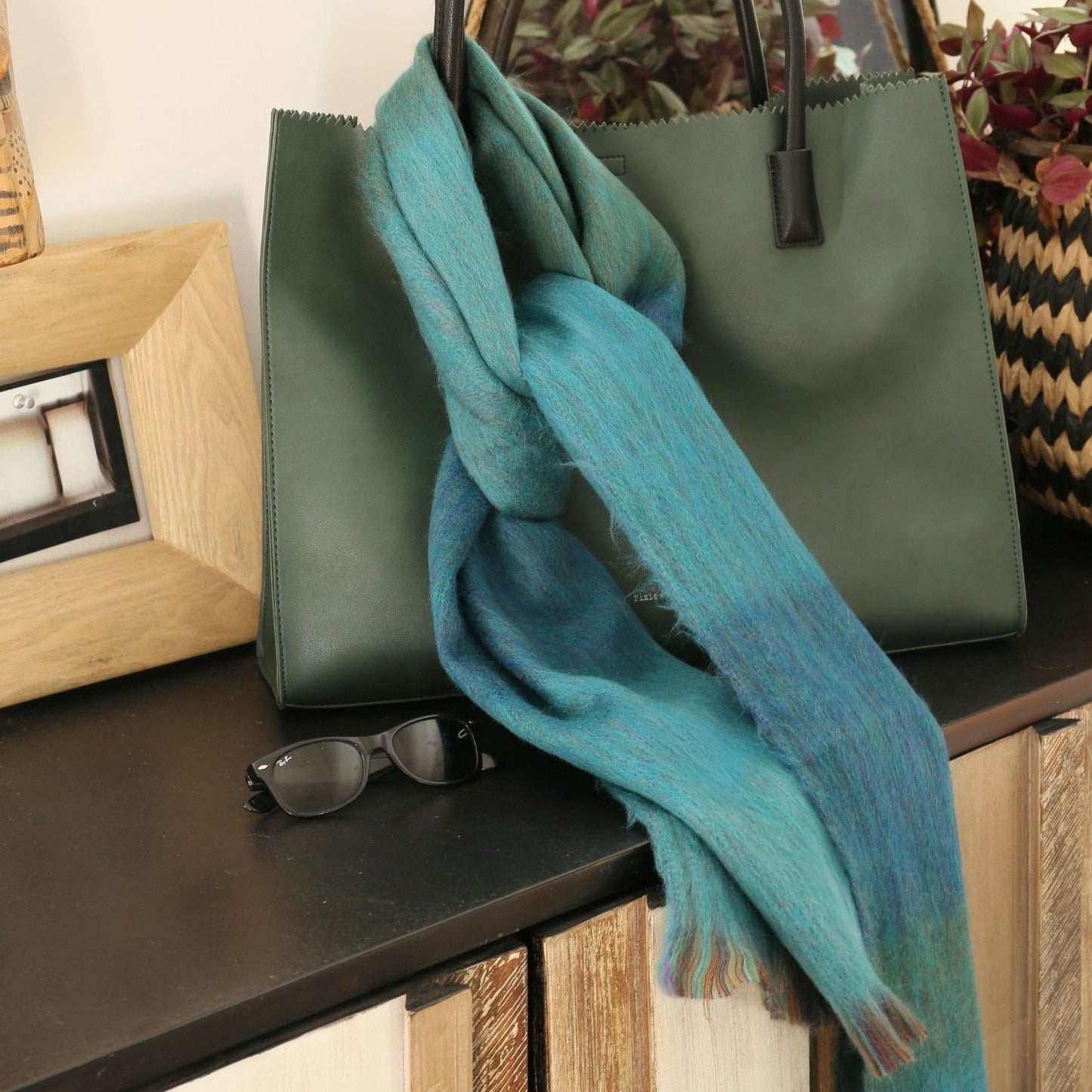 POKOLOKO Mood Alpaca Seamless Scarf #color_sea-green-mood