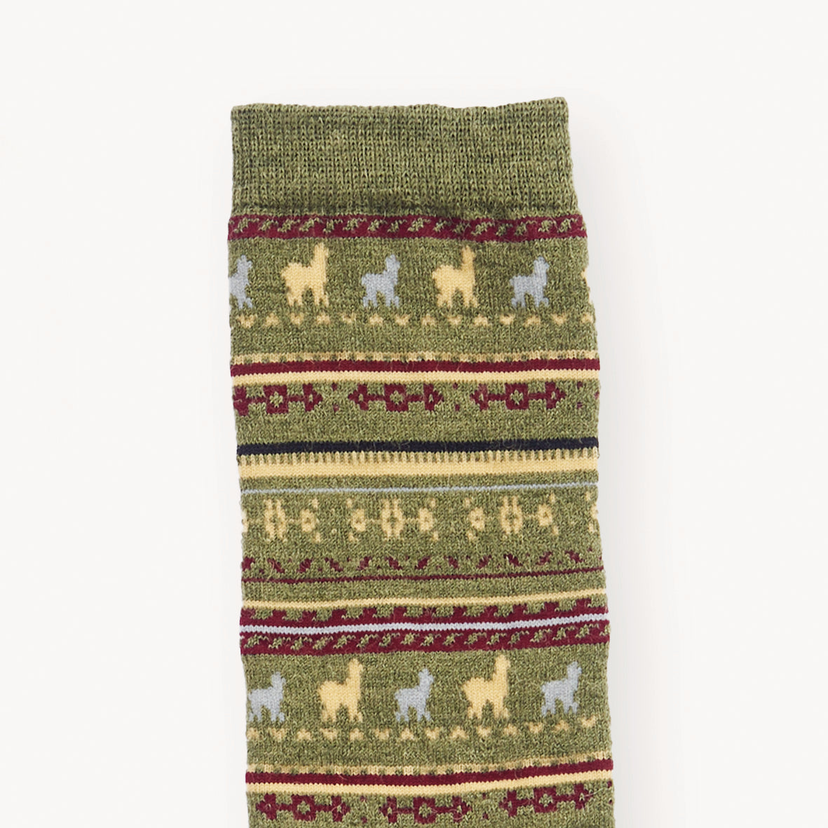 POKOLOKO Print Socks #color_vintage-green-print