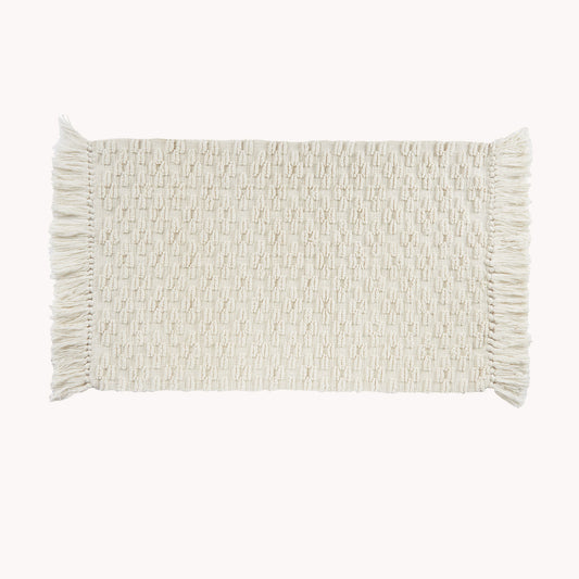 POKOLOKO Diamond Cotton Floor Mat #color_white-diamond