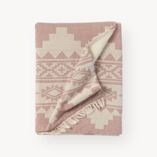 POKOLOKO Atzi Fleece-Lined Throw #color_shell-atzi