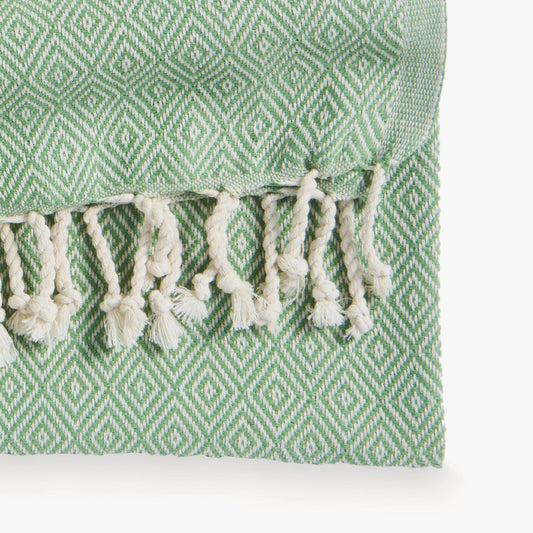 POKOLOKO Diamond Hand Towel #color_thyme-diamond