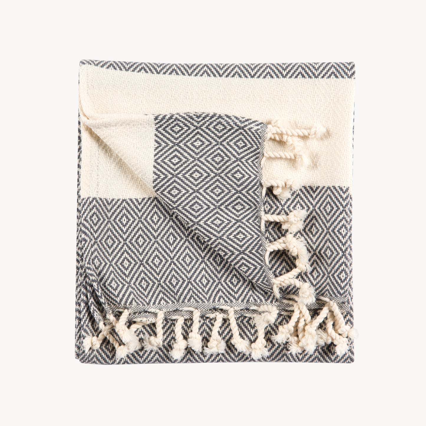 POKOLOKO Diamond Hand Towel #color_slate-diamond