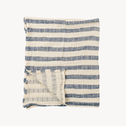 POKOLOKO Sailor Muslin Baby Blanket #color_sailor-denim