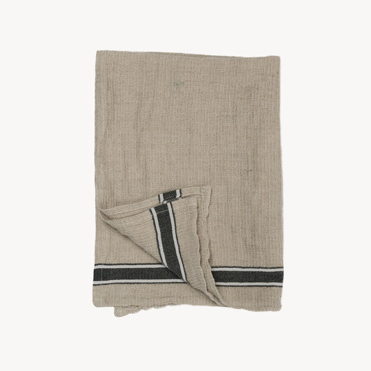 POKOLOKO Linen Hand Towel #color_black-linen