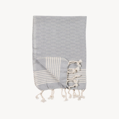 POKOLOKO Textured Hand Towels #color_light-grey-textured