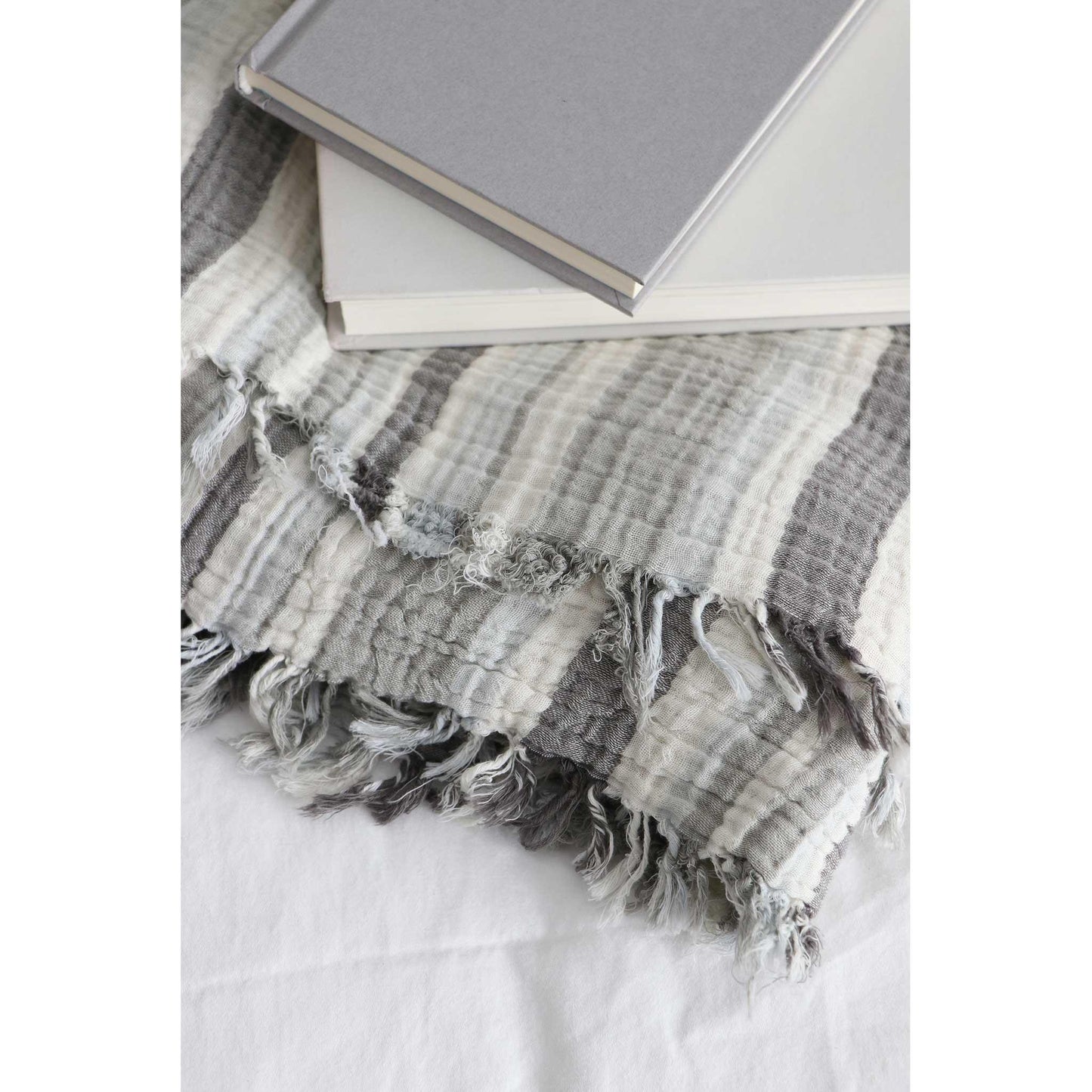 POKOLOKO Crinkle Striped Throw #color_striped-dala